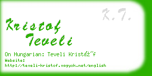 kristof teveli business card